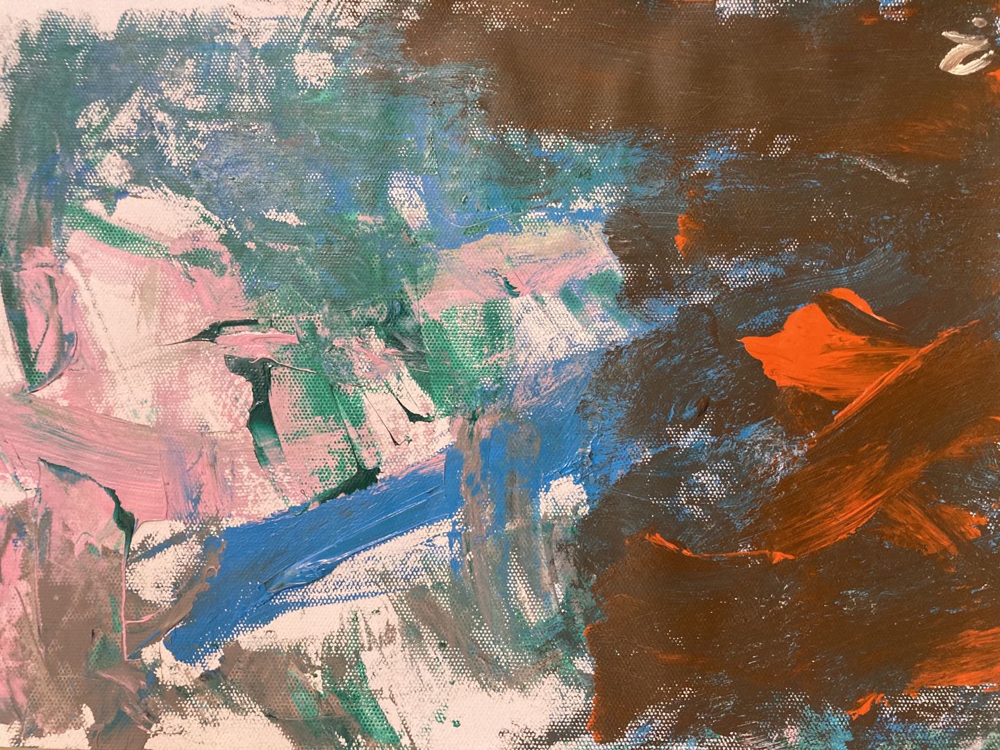 2、38x56cm紙本丙烯《凝視》