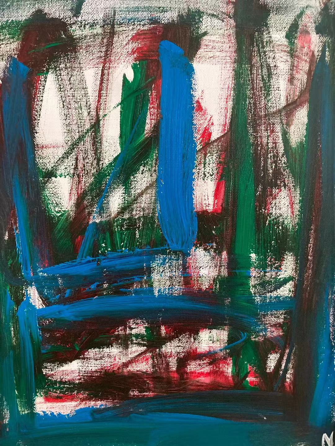 5、38x56cm紙本丙烯《無(wú)題》